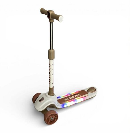 Kinderstep 3 Wielen - Scooter - Driewieler Step Opvouwbaar - Kantelstep - Met Licht &amp; Muziek S