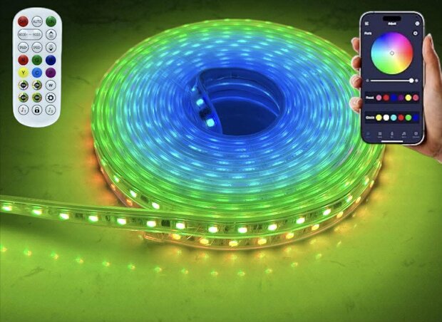 LED - Strip - Complete set - RGB Veelgebruikte kleurrijke RGB - Lichtstrip van 20 meter SMART