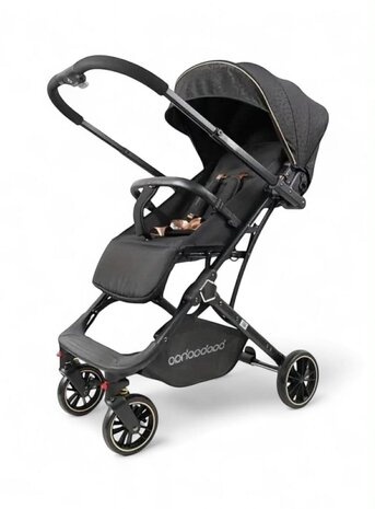 Kinderwagen Baobaohao Y8 Buggy - Luxe, Lichtgewicht &amp; Inklapbare voor 0-3 Jaar Zwart