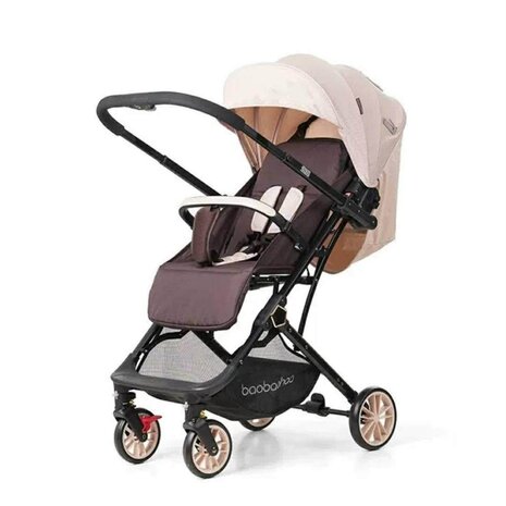 Kinderwagen Baobaohao Y8 Buggy &ndash; Luxe, Lichtgewicht &amp; Inklapbare voor 0-3 Jaar beige-brown.
