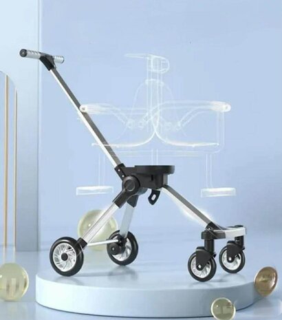 Tweeling Kinderwagen met Parasol - Lichtgewicht - Opvouwbaar - Aluminium Frame - Met Rem &amp; Demping - Voor 6 Maanden tot 4 Jaar