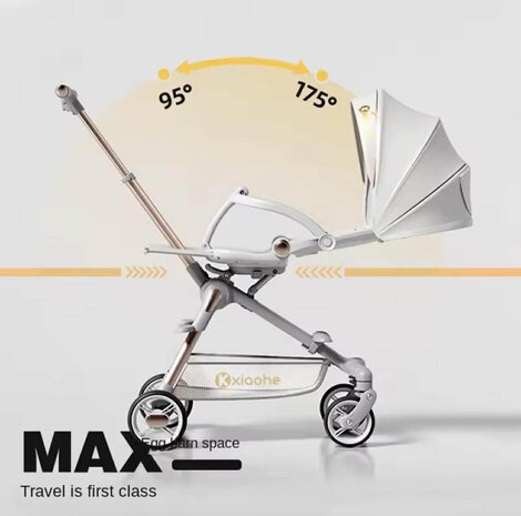 Kinderwagen Kxiaohe  K3 Buggy - Luxe, Lichtgewicht &amp; Inklapbare voor 0-3 Jaar Wit blauw roze