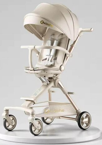 Kinderwagen Kxiaohe  K3 Buggy - Luxe, Lichtgewicht &amp; Inklapbare voor 0-3 Jaar beige