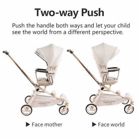Kinderwagen Baobaohao V16 Buggy beige voor kinderen van 0-3 jaar &ndash; Luxe, lichtgewicht en opvouwbaar