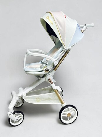 Kinderwagen Kxiaohe  K3 Buggy - Luxe, Lichtgewicht &amp; Inklapbare voor 0-3 Jaar Wit blauw roze