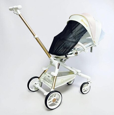 Kinderwagen Kxiaohe  K3 Buggy - Luxe, Lichtgewicht &amp; Inklapbare voor 0-3 Jaar Wit blauw roze