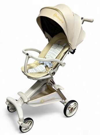 Kinderwagen Kxiaohe  K3 Buggy - Luxe, Lichtgewicht &amp; Inklapbare voor 0-3 Jaar beige