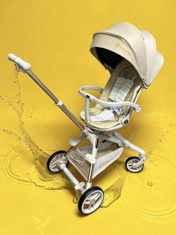 Kinderwagen Kxiaohe  K3 Buggy - Luxe, Lichtgewicht &amp; Inklapbare voor 0-3 Jaar beige