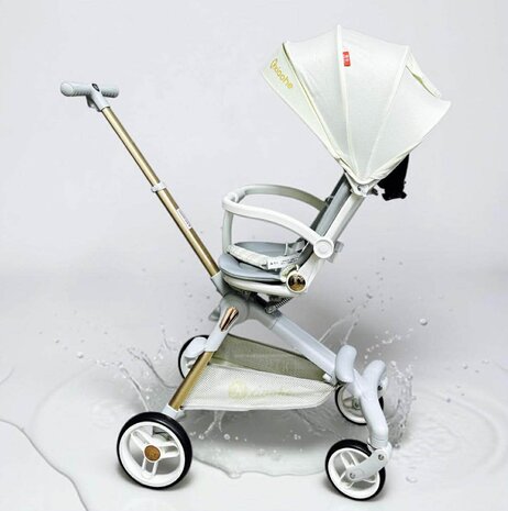Kinderwagen Kxiaohe  K3 Buggy - Luxe, Lichtgewicht &amp; Inklapbare voor 0-3 Jaar Wit grijs
