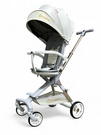 Kinderwagen Kxiaohe  K3 Buggy - Luxe, Lichtgewicht &amp; Inklapbare voor 0-3 Jaar Wit grijs