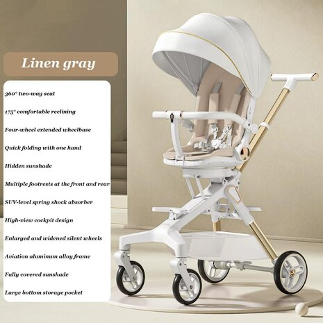 Kinderwagen Kxiaohe  K3 Buggy - Luxe, Lichtgewicht &amp; Inklapbare voor 0-3 Jaar Zwart Groen