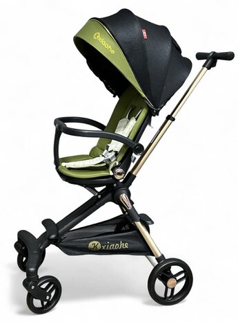 Kinderwagen Kxiaohe  K3 Buggy - Luxe, Lichtgewicht &amp; Inklapbare voor 0-3 Jaar Zwart Groen
