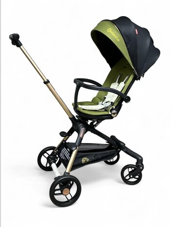 Kinderwagen Kxiaohe  K3 Buggy - Luxe, Lichtgewicht &amp; Inklapbare voor 0-3 Jaar Zwart Groen