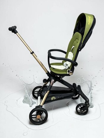 Kinderwagen Kxiaohe  K3 Buggy - Luxe, Lichtgewicht &amp; Inklapbare voor 0-3 Jaar Zwart Groen