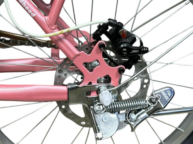 Damesfiets, meisjesfiets, 20 inch LUTA, met dubbele schijfremmen, in hoogte verstelbare kinderfiets