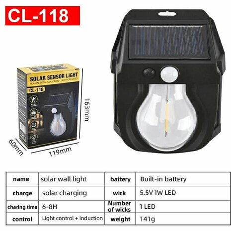 Zonnebestendige IP65-lampen voor buiten, beweegbare sensoren, LED-terraslampen, bewegingssensorlampen