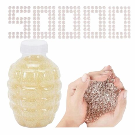 Gel balletjes MIX kleur - grote fles 50.000 stuks - 210 gram - Gelblaster ballen - 7-8mm