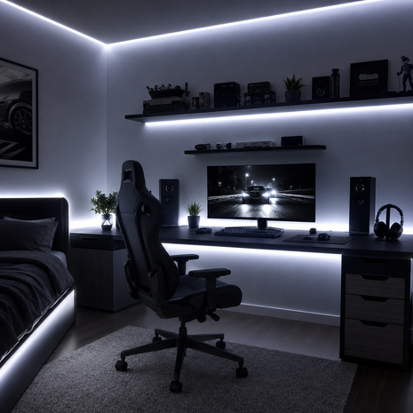 USB LED Strip 5 Meters Cool White 6500K &ndash; COB LED Lighting for Bright and Modern Light