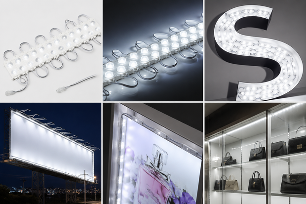 220V SMD LED Module White &ndash; 6000K Daylight White &ndash; For Advertising Letters &amp; Light Boxes