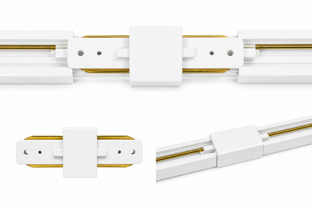 I-SHAPED CONNECTOR for 1-PHASE RAILS - white