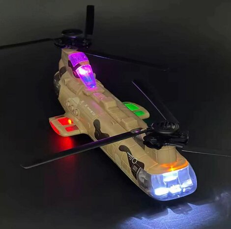 Chinook leger helikopter voor kinderen met kleurrijke lichtjes en geluiden