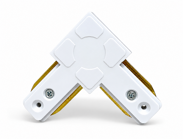 L-SHAPED CONNECTOR FOR 1-PHASE RAIL - Angle Connector White