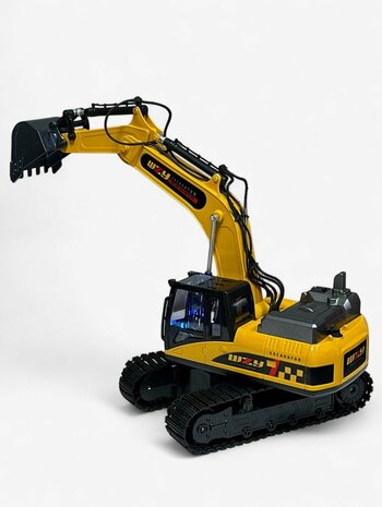 RC Excavator Die-Cast - Afstand bestuurbaar Graafmachine - 12CH - 2.4GHZ - 40CM