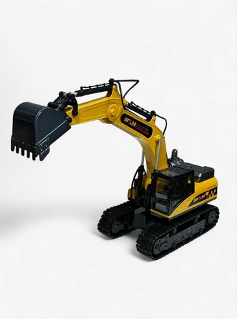 RC Excavator Die-Cast - Afstand bestuurbaar Graafmachine - 12CH - 2.4GHZ - 40CM
