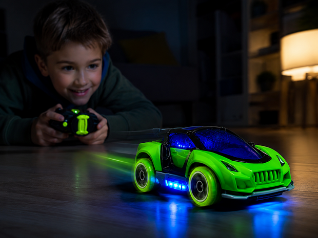 RC Auto zelfbouwpakket - Super doe-het-zelf bouwpakket - Met LED-verlichting, 2 verwisselbare carrosserie&euml;n 