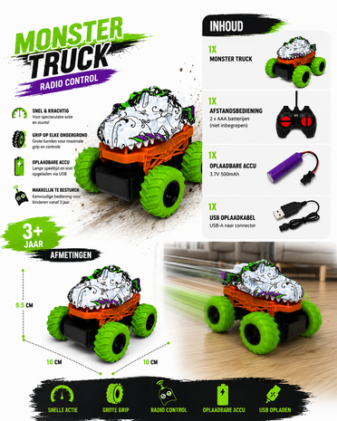 Mini Bestuurbare Raceauto - BEAST of PREY - RC CAR - Oplaadbaar + USB