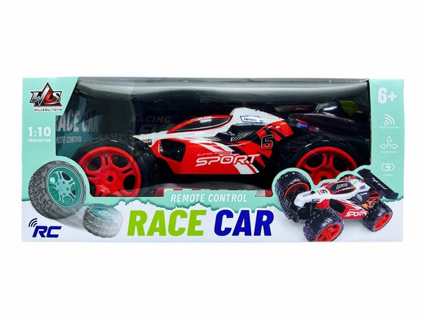 RC Race Buggy - 1:10 - bestuurbare Sportauto - Oplaadbaar - Red Racer mix