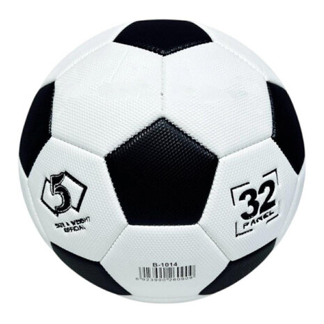 Voetbal - Strandvoetbal Offici&euml;le afmetingen en gewicht van de voetbal - matzwarte en witte voetbal - wedstrijdbal 380 g