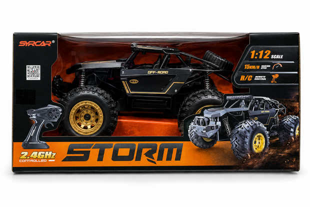RC Auto Monster Storm - 2.4ghz - 15KM/U - Metal Body - 1:12 SYRCAR&reg; 