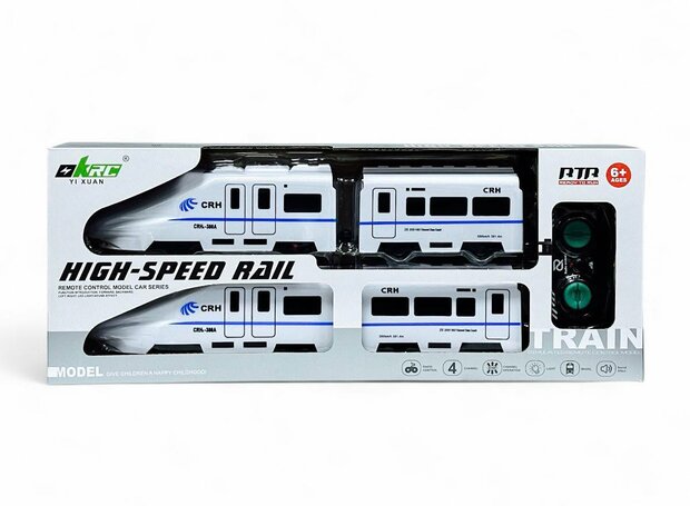 RC Bullet Train - Afstand bestuurbaar trein - met trein geluid en led licht - Oplaadbaar - 4-Delig