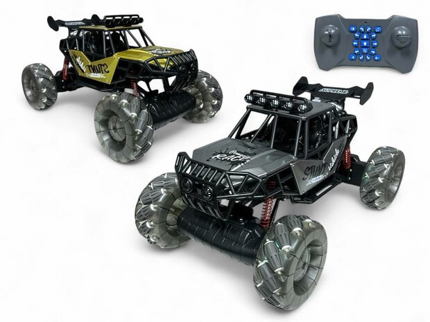 RC Auto MAX DRIVE RC Monstertruck 1/8 XXL met 360&deg; Drift, Rookfunctie, LED - 2.4GHZ - Omni Wielen
