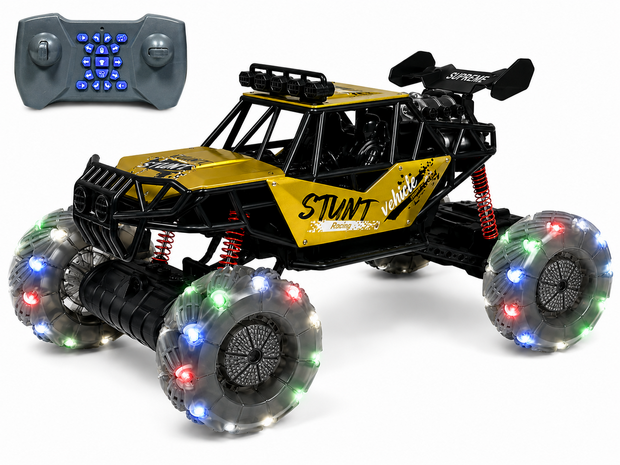 RC Auto MAX DRIVE RC Monstertruck 1/8 XXL met 360&deg; Drift, Rookfunctie, LED - 2.4GHZ - Omni Wielen