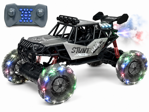 RC Auto MAX DRIVE RC Monstertruck 1/8 XXL met 360&deg; Drift, Rookfunctie, LED - 2.4GHZ - Omni Wielen