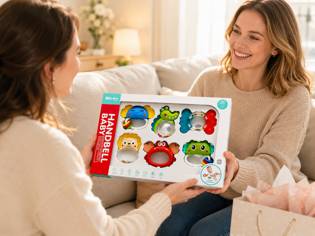 Baby Handbel rammelaar bijtring set van 6 stuks