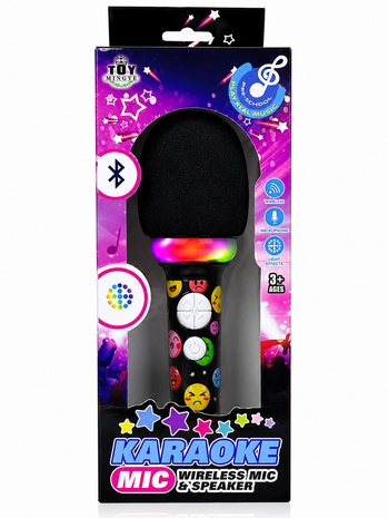 Kinderen Karaoke Microfoon met Speaker, LED Verlichting - Bluetooth - Voice Changer &amp; Oplaadbaar
