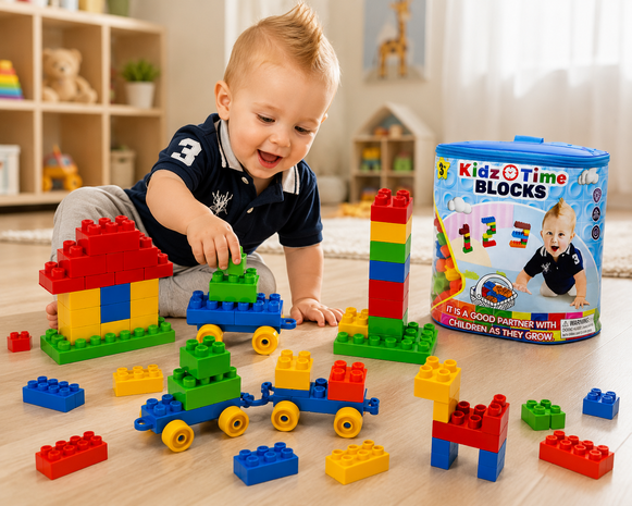 Blocks - Bouwblokken Set &ndash; 52 delig met Opbergtas voor Peuters