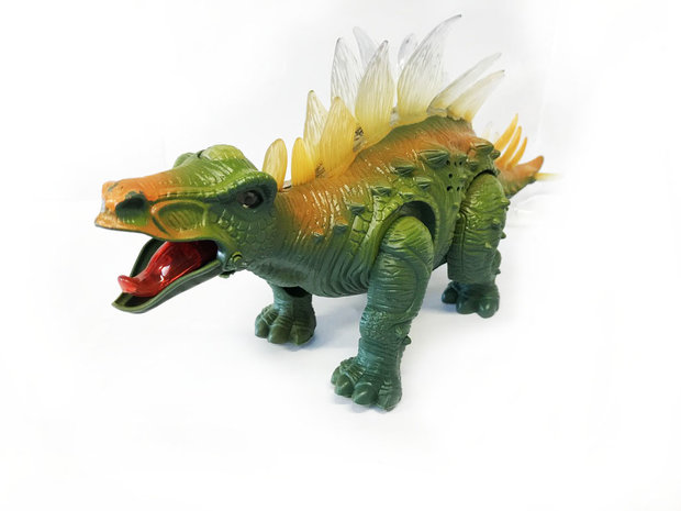STEGOSAURUS - Dinosaurus met geluid en lichtjes 35CM