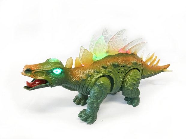 STEGOSAURUS - Dinosaurus met geluid en lichtjes 35CM