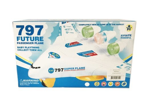 Future plane 797 speelgoed vliegtuig met led lichtjes en geluid - Jumbo Airplane