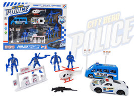 Polizei-Spielfiguren-Set – Police City Hero – Spielzeug-Polizei-Set 11-teilig