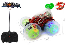 Rc stunt car - Acrobatische afstand bestuurbaar auto met 360º draaiende wielen - Oplaadbaar 17.5CM D