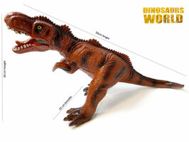 Giganotosaurus - maakt dino geluiden - Speelgoed dinosaurus 50 cm - zacht rubber -  Dinoworld 