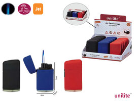 Jet Flame Unilite aanstekers - turbo vlam - 15 stuks in display - 3 soft color