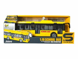 SCHOOLBUS MET LICHT EN GELUID 27 CM GEEL 1:16