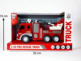 Spielzeug-Feuerwehrauto/Leiterwagen für Kinder 32 cm.