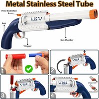 jachtgeweer zacht rubberen kogelspeelgoed - shotgun soft rubber bullet toys 42 cm